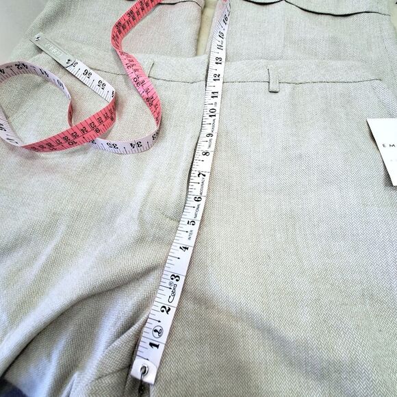 NWT Emma James Cream Khaki Tweed Trousers Pants Sz 16 - Picture 11 of 15